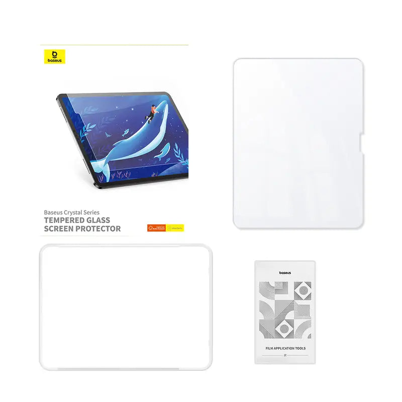 Baseus iPad Pro (2024) 11” Clear Crystal Blue Light Blocking Tempered Glass Screen Protector