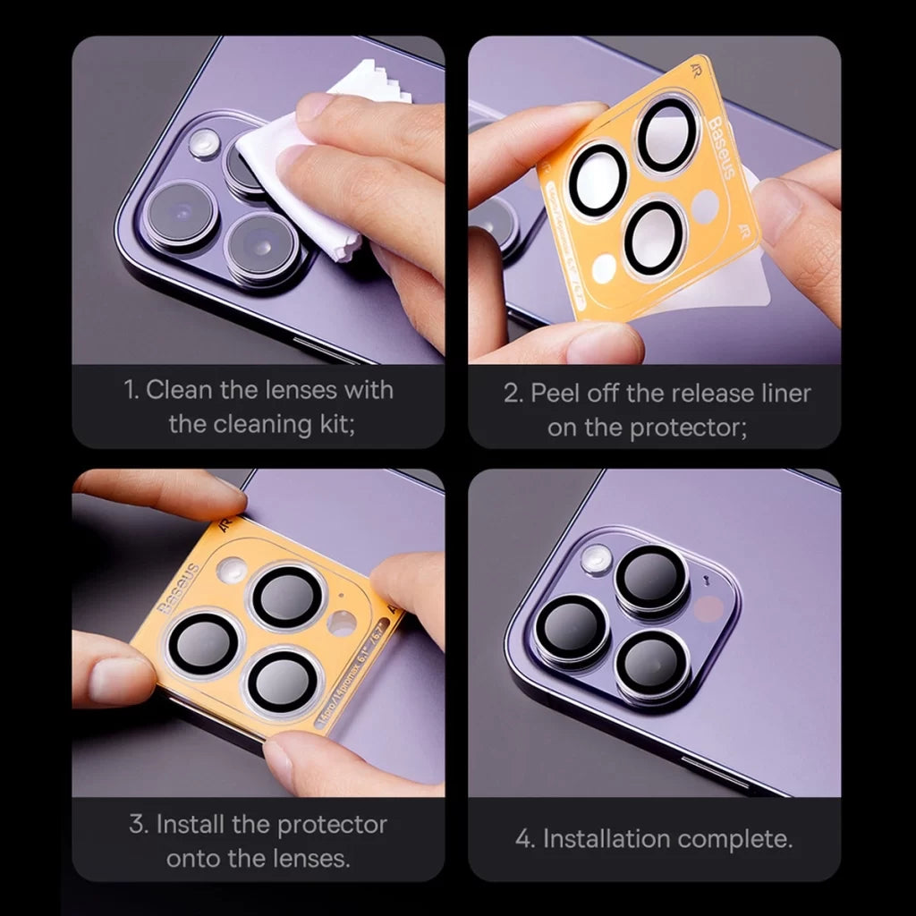 Baseus iPhone 11 Pro/ 11 Pro Max/ 12 Pro Glare Repelling Corning Glass Lens Protector