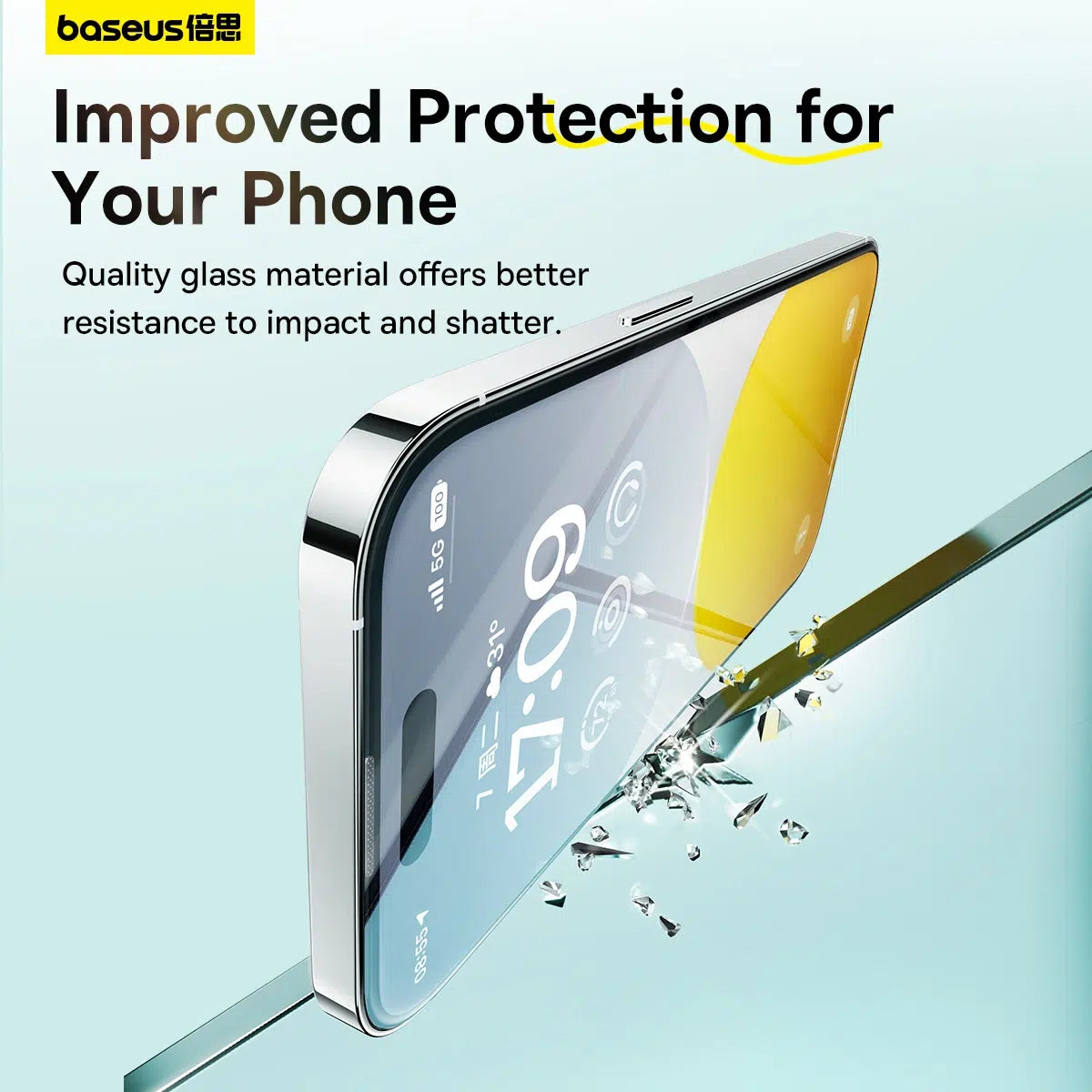 Baseus iPhone 15/16 Sapphire Series HD Tempered-Glass Screen Protector