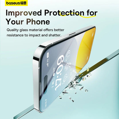 Baseus iPhone 15/16 Sapphire Series HD Tempered-Glass Screen Protector