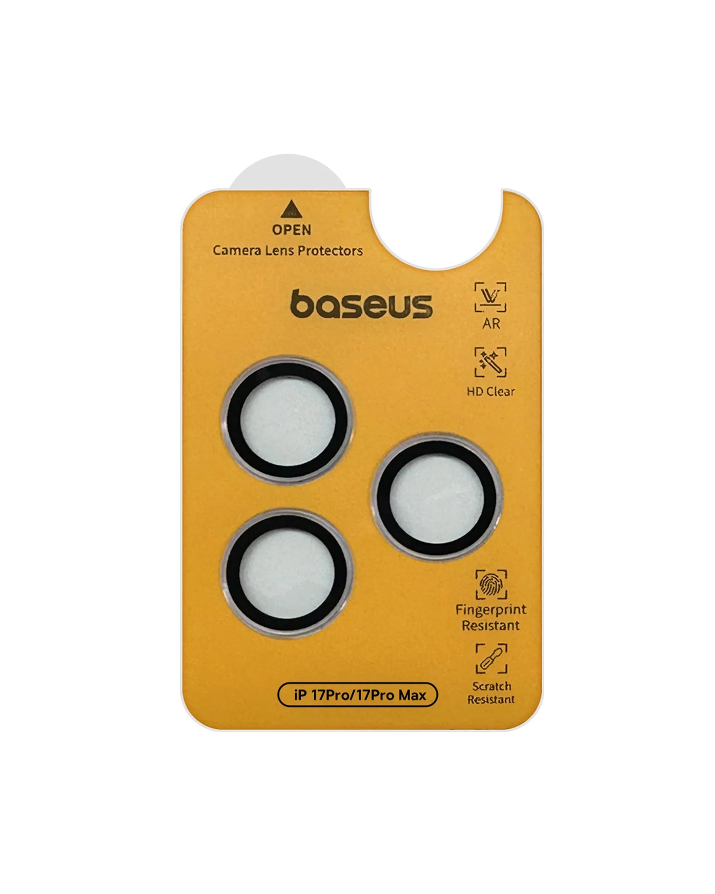 Baseus iPhone 17 Pro / 17 Pro Max Impact Anti-Reflective HD Lens Protector Clear