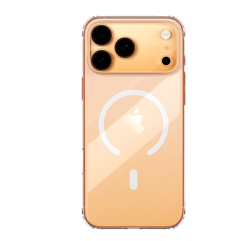 Baseus iPhone 17 Pro Max Crystal Slim Magnetic With Lense Background cover Phone Case Clear