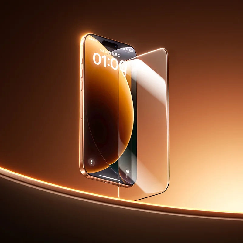 Baseus iPhone 17 Pro Max Impact HD Tempered Glass Screen Protector with Dustproof Installation Tray Clear