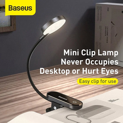 Baseus Comfort Reading Rechargeable Mini Clip Lamp Dark Gray – DGRAD-0G