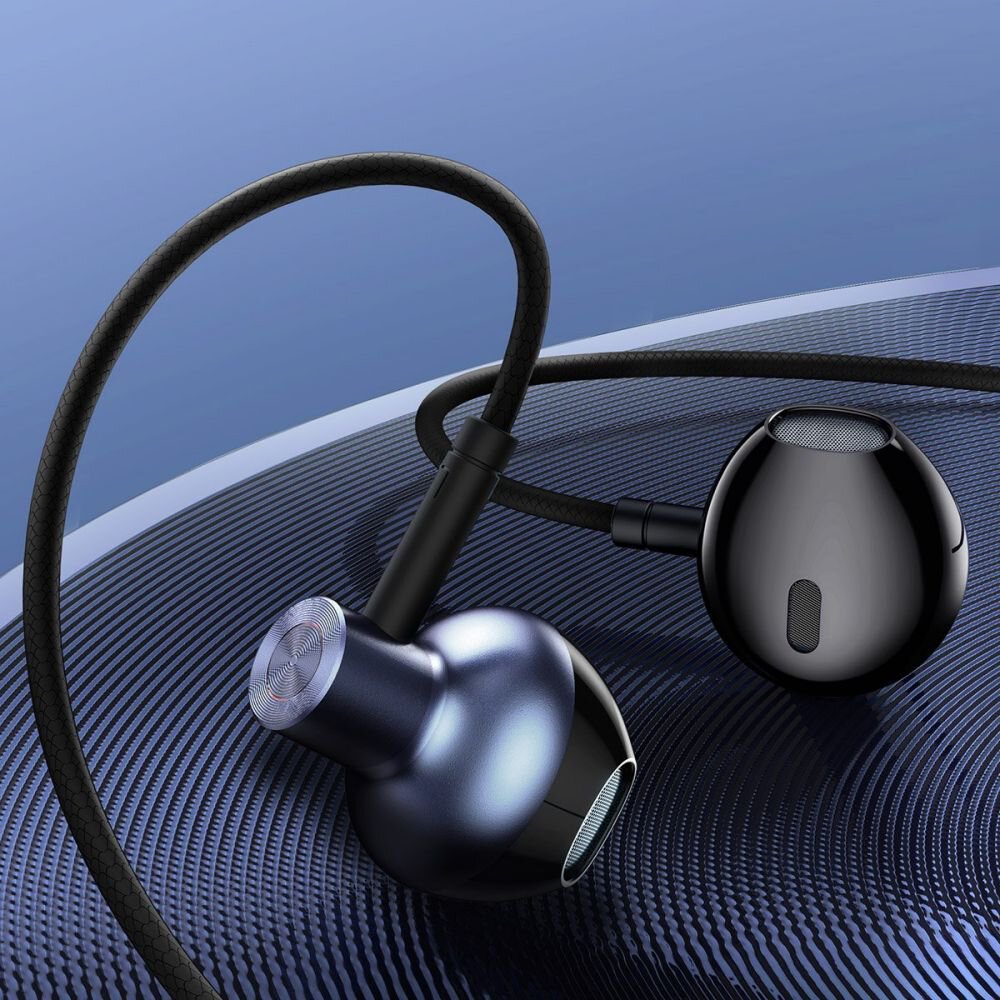 Baseus Encok H19 Wired 3.5mm Earphone (Blue / Black)