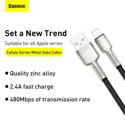Baseus Cafule Series USB to Lightning Metal Data Cable (0.25m / 1m / 2m)