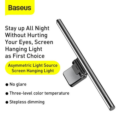 Baseus i-wok Series USB Stepless Dimming Screen Hanging Light (Youth) Black – DGIWK-B01