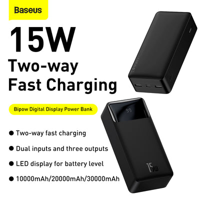 Baseus 30000mAh 15W Bipow Digital Display Power Bank