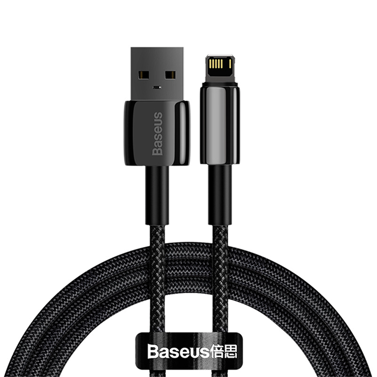 Baseus Tungsten Series USB to Lightning Metal Data Cable (1m / 2m)