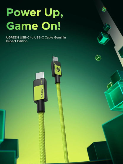 UGREEN 1 Meter 100W 5A Max Type – C to Type – C PD Fast Charging Cable Genshin Impact Edition – L512- 45063GI