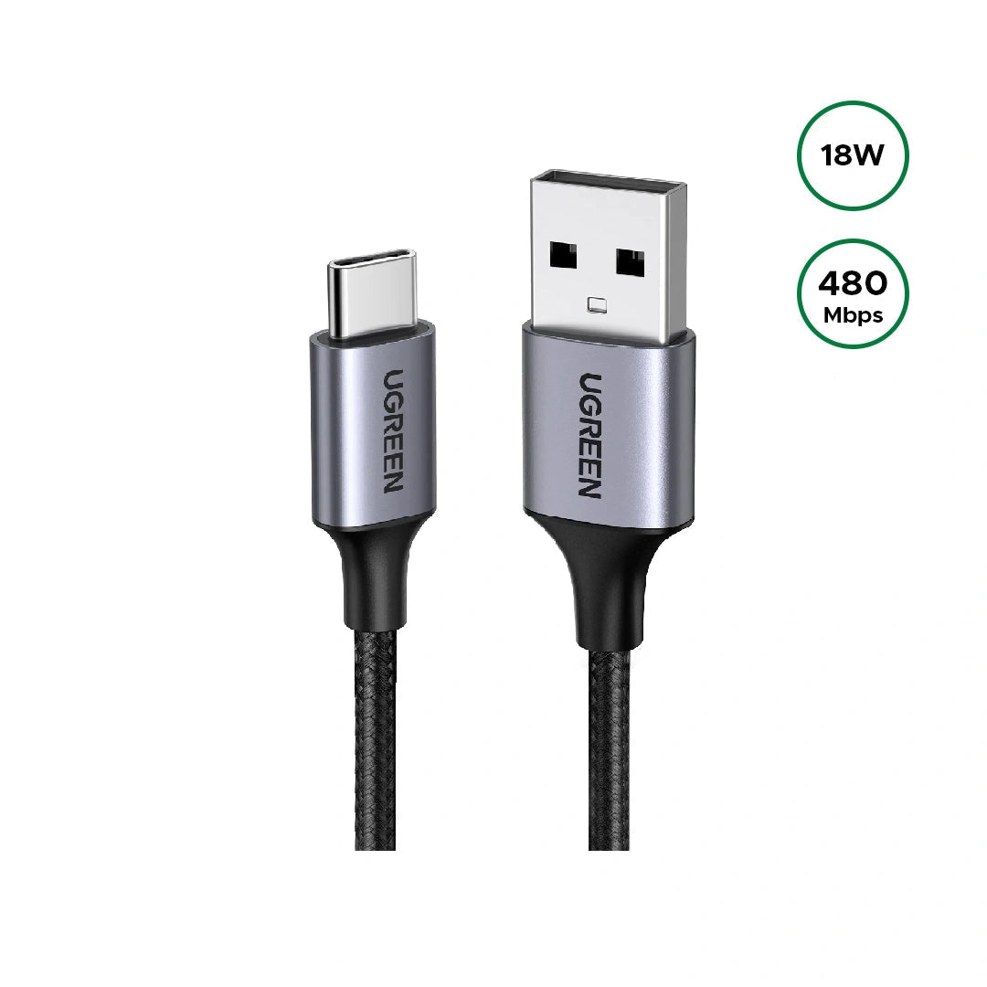 UGREEN 2 Meter 3Amp Max USB to Type-C Fast Charging Cable – US288 – 60128