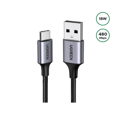UGREEN 2 Meter 3Amp Max USB to Type-C Fast Charging Cable – US288 – 60128