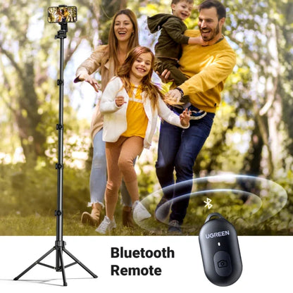 UGREEN 1.7 Meter Floor Tripod And Selfie Stick with Bluetooth Remote – LP680 - 15609