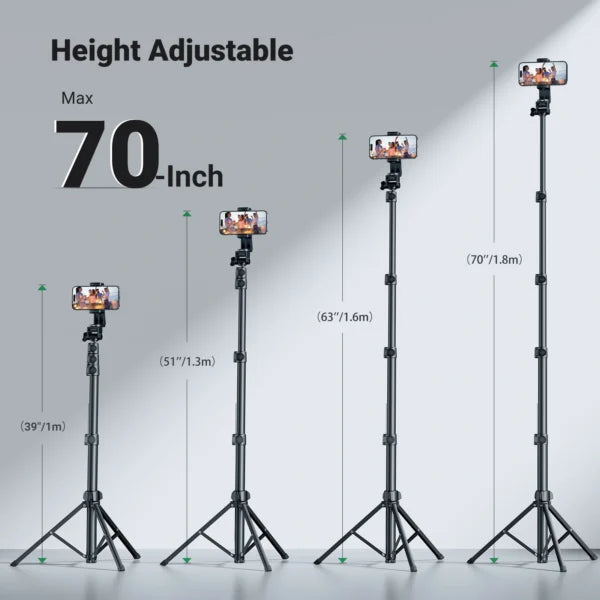 UGREEN 1.7 Meter Floor Tripod And Selfie Stick with Bluetooth Remote – LP680 - 15609