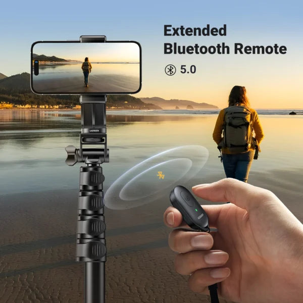 UGREEN 1.7 Meter Floor Tripod And Selfie Stick with Bluetooth Remote – LP680 - 15609