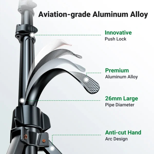 UGREEN 1.7 Meter Floor Tripod And Selfie Stick with Bluetooth Remote – LP680 - 15609