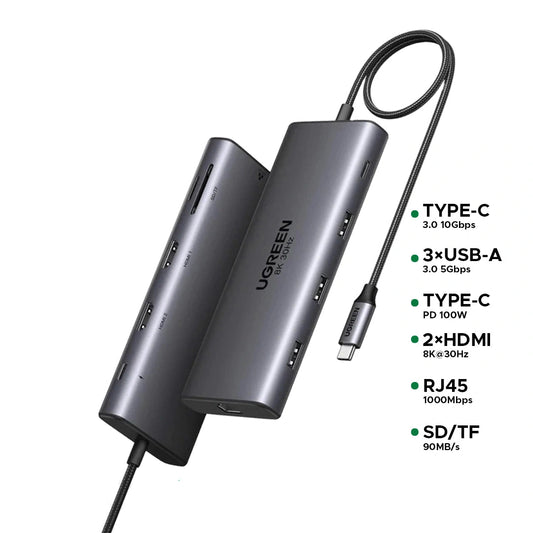 UGREEN 10 – in – 1 Revodok Type-C Multifunction Hub – CM639 – 15534