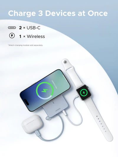 UGREEN 10000mAh 25W Qi2 Magflow Magnetic Wireless Power Bank – PB773 – 65958B