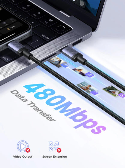 UGREEN 100W 1 Meter Type-C to Type-C PD Fast Charging Cable – L528 - 65832