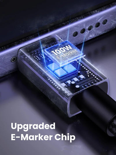 UGREEN 1 Meter 100W 5A MaxType-C to Type-C PD Fast Charging Nylon Braided Cable – L512 – 45063