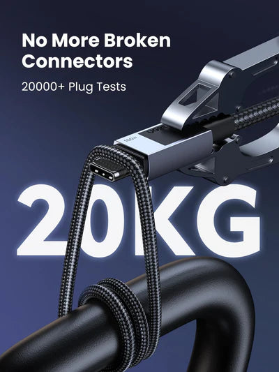 UGREEN 1 Meter 100W 5A MaxType-C to Type-C PD Fast Charging Nylon Braided Cable – L512 – 45063