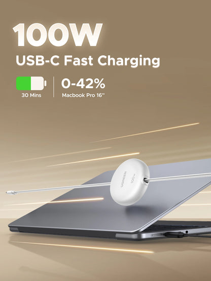 UGREEN 94cm Max 100W Nexode Retractable Type-C to Type-C PD Fast Charging Cable – L531 – 95673