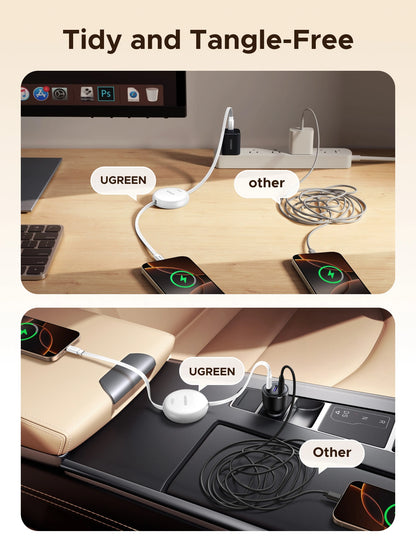 UGREEN 94cm Max 100W Nexode Retractable Type-C to Type-C PD Fast Charging Cable – L531 – 95673
