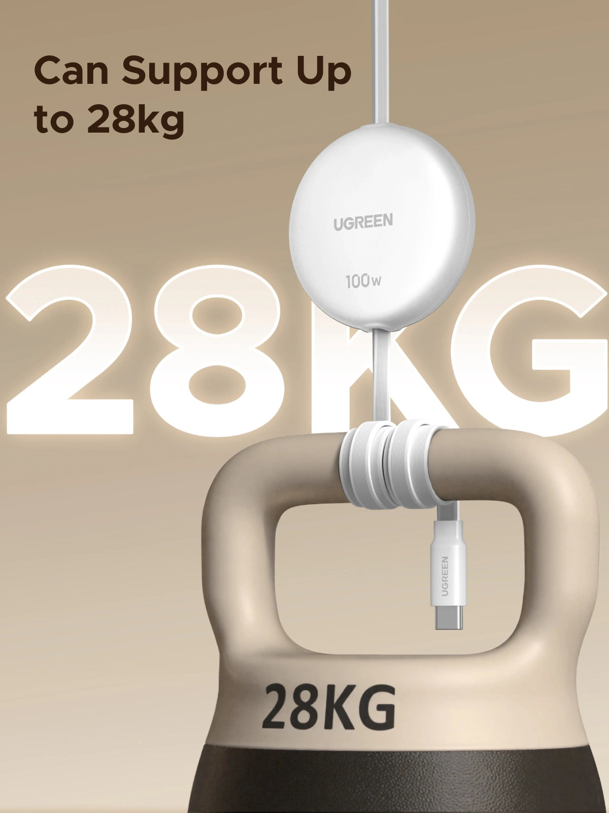 UGREEN 94cm Max 100W Nexode Retractable Type-C to Type-C PD Fast Charging Cable – L531 – 95673
