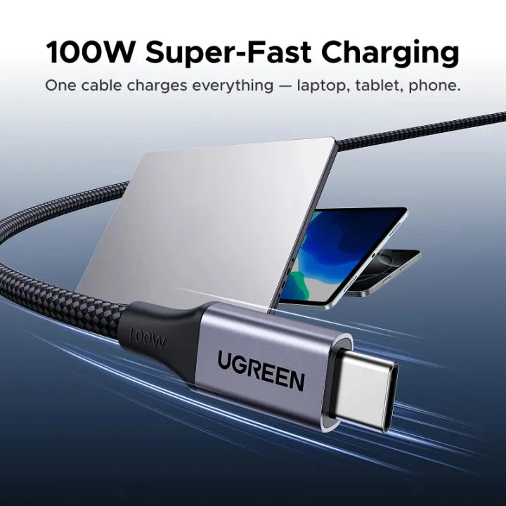 UGREEN 1Meter 100W Magnetic Type-C to Type-C PD Fast Charging Cable – L520 – 55517