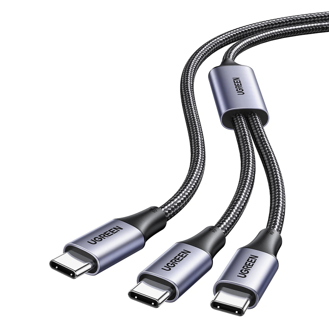 UGREEN 1.5 Meter 100W 2-in-1 Type-C to Dual Type-C 5A Max PD Charging Cable – US561 – 35087