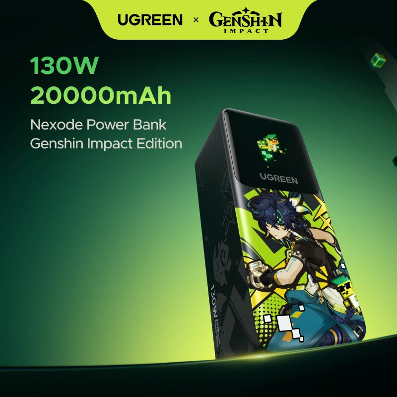 UGREEN 20000mAh 130W Genshin Impact Edition Smart Display Fast Charging Power Bank – PB721 – 35524GI