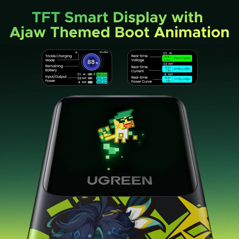 UGREEN 20000mAh 130W Genshin Impact Edition Smart Display Fast Charging Power Bank – PB721 – 35524GI