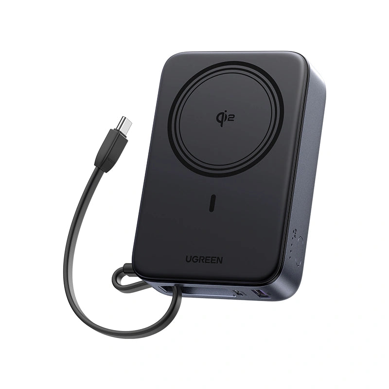 UGREEN 20000mAh 15W Qi2 Magnetic Wireless Power Bank With Type C Cable – PB567- 55450B
