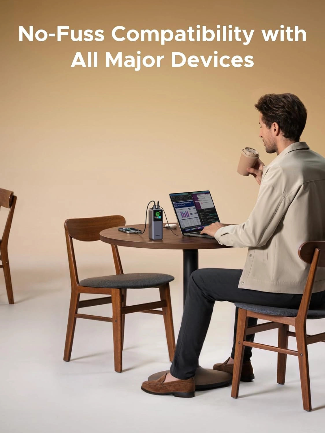 UGREEN 20000mAh 165W Nexode Smart Display Power Bank with Retractable Cable ( CCC version) – PB726 – 95670B