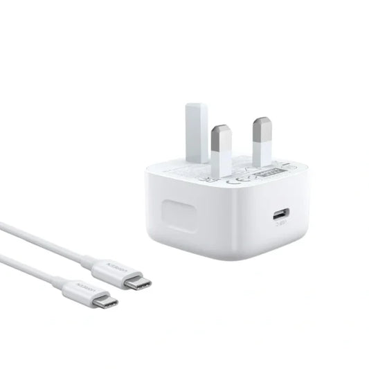 UGREEN 20W Type-C Fast Charger Set + Type-C to Type-C 1 Meter Cable