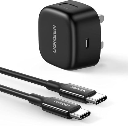 UGREEN 25W Type-C PD UK Pin Fast Charger + Type-C to C 2m cable