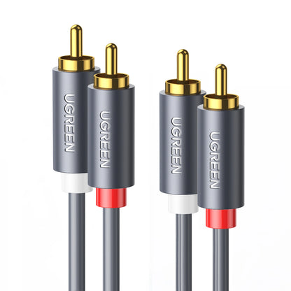 UGREEN 3 Meter 2RCA Male to 2RCA Male Cable (Black) – AV104 – 10519