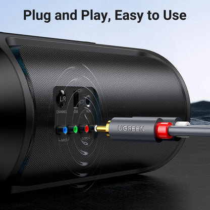 UGREEN 3 Meter 2RCA Male to 2RCA Male Cable (Black) – AV104 – 10519