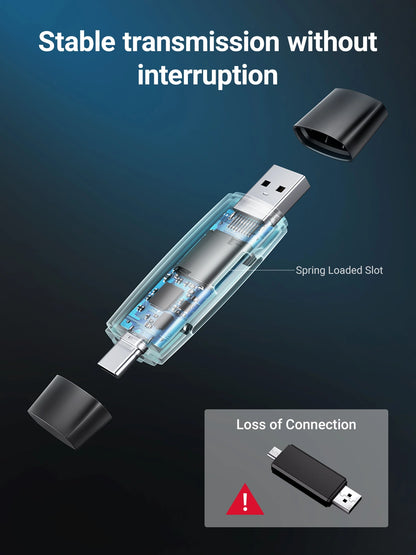 UGREEN 3.0 TF/SD Type-C and USB Multifunction Card Reader – CM304 – 80191