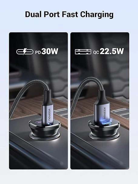 UGREEN 30W Type-C + USB Dual Port Car Charger – EC305 – 25845