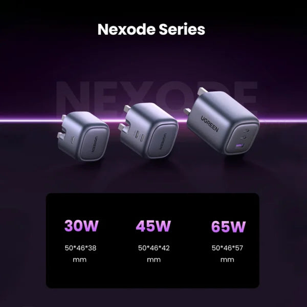 UGREEN 30W USB-C Nexode GaN PD Fast Charger UK with Type-C to Type-C Cable – CD305 - 25114