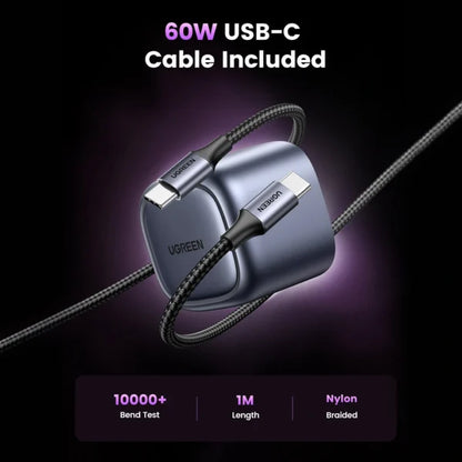 UGREEN 30W USB-C Nexode GaN PD Fast Charger UK with Type-C to Type-C Cable – CD305 - 25114