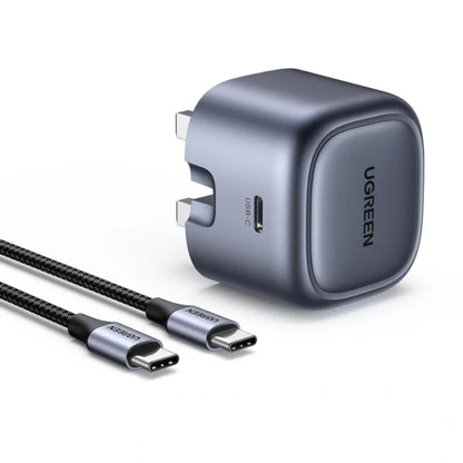 UGREEN 30W USB-C Nexode GaN PD Fast Charger UK with Type-C to Type-C Cable – CD305 - 25114