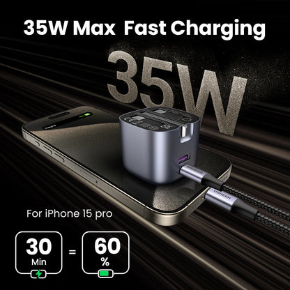 UGREEN 35W 2-Port Nexode GaN Fast Charger UK – CD350 - 15540