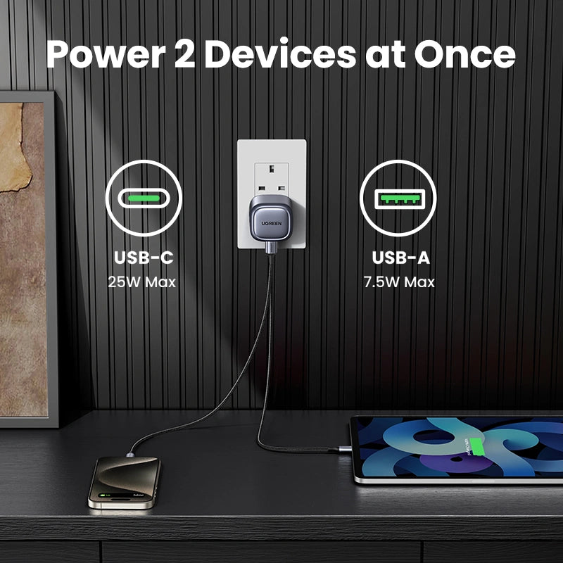 UGREEN 35W 2-Port Nexode GaN Fast Charger UK – CD350 - 15540