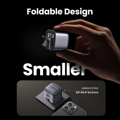 UGREEN 35W 2-Port Nexode GaN Fast Charger UK – CD350 - 15540