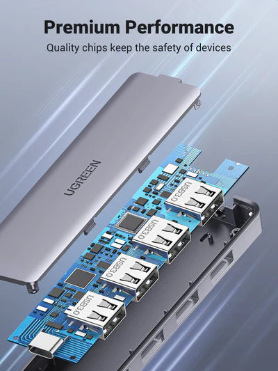 UGREEN 4 – Port USB 3.0 to Type -C HUB – CM219 – 70336