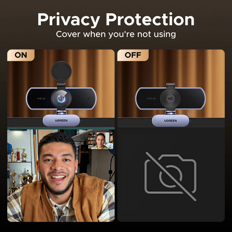 UGREEN 4K 30Hz USB Webcam with USB to Type -C Adapter – CM831 - 65381