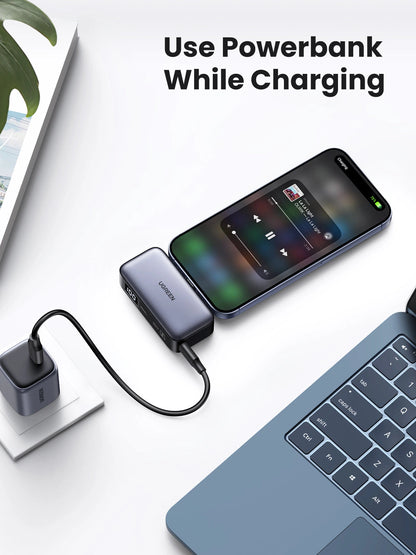 UGREEN 5000mAh 20W Power Bank with Built-in USB-C Connector – PB503 – 35338