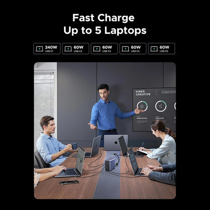 UGREEN 500W 6-Port Nexode GaN Desktop Fast Charger – X759 – 55551B